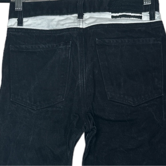 Revice Denim Matchmaker Double Up Black Bandana Patchwork Jeans Size 25 - Picture 7 of 13